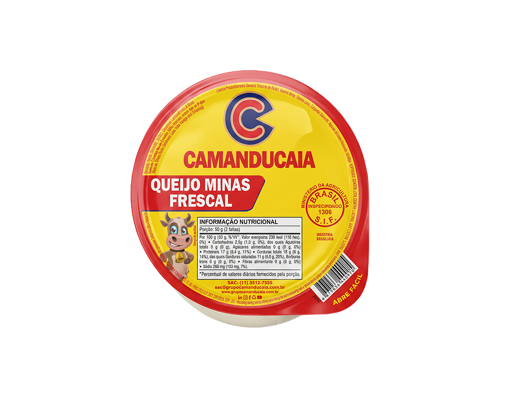 QUEIJO MINAS FRESCAL CAMANDUCAIA 500 G (CX 16 PÇ)